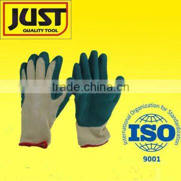 yarn knitted latex coated glove