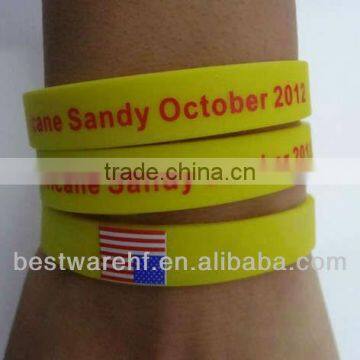 Glowing in Dark Bulk Cheap Adult Silicone Bracelets photo-4