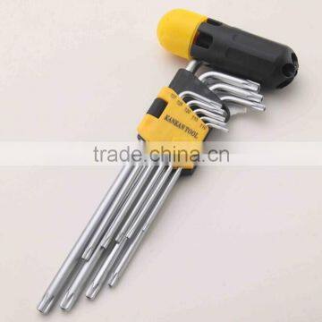 9pc extra long torx hex key(perforated)