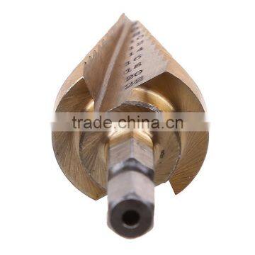 Metal Drilling Round Shank Straight Flute Hss Step Drill Bit Set photo-4