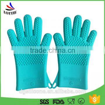 Kitchen Tools and Uses Smoking Grilling Silicone BBQ Gloves Grill Set Five Finger Shape Silicone Glove photo-3