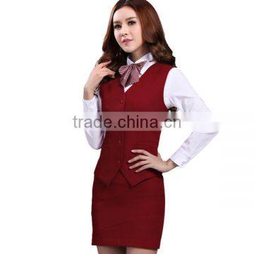 Receptionist Captain Uniform Hotel Front Office Chinese Collar photo-4