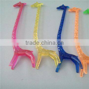 Party Decor cocktail fashion plastic giraffe swizzle stick