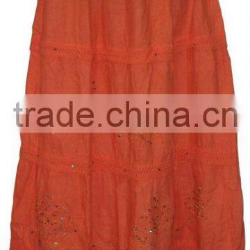 fashionable cotton printed long skirts