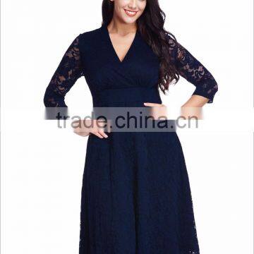 2016 New Arrival Autumn 7 Plus Size Women Clothing Direct Factory China Evening Dress For Fat Women