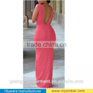 2015 New Designs Dress Fashion Backless Elegant Evening Sexy Western Dress for Woman photo-3
