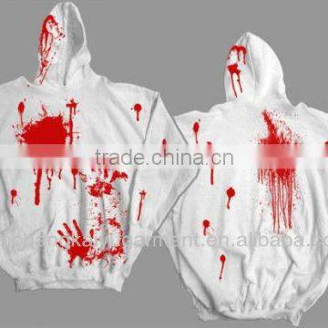 ZOMBIE BLOOD SPLATTER HOODIE hooded sweatshirt outbreak response ZOCU tee shirt