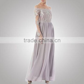 Latest Design Fashionable Preppy Style Evening Dress Long Sleeve Women For Youth photo-5