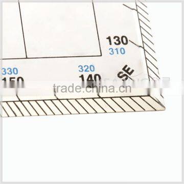 Kearing Clear Plastic 2mm Thick Aviation Sqaure Protractor Nautical Miles 1/500000 #KPP-1 photo-3