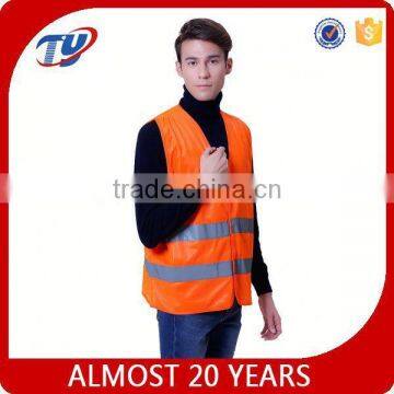 2017 fluorescent reflective orange traffic safety vest