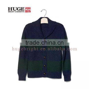 Stripe Cardigan Woolen Sweater Designs For Kids