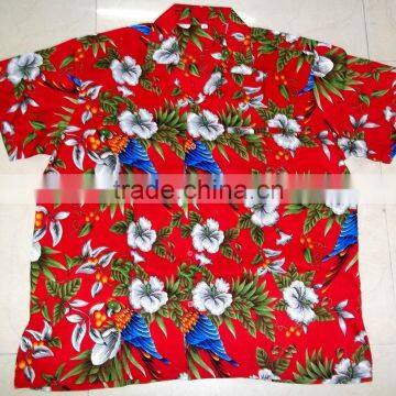 Bright Color Macau Parrot Print Hawaiian Shirts photo-3