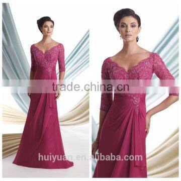 lace chiffon long sleeve latest dress designs for bridesmaid