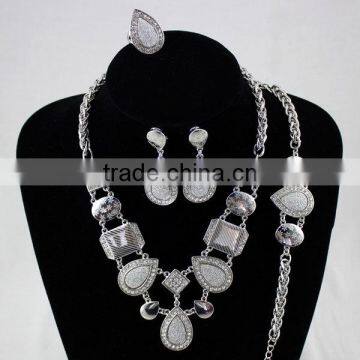 New Wedding Necklace Bangle Earrings Jewelry Sets Fashion Jewelry Set photo-3