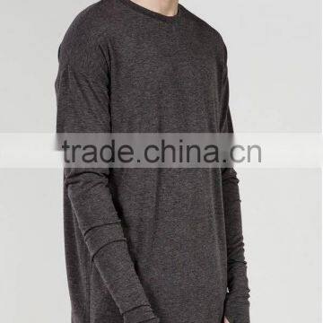 2016 summer Long sleeve t shirt Extended t shirt Sport Hip hop Oversized t shirt Streetwear Loose tee shirt