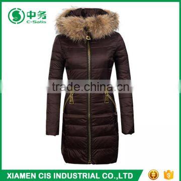 Top Quality Winter Windproof Warm Women Duck Down Coat With Fur Collar photo-4