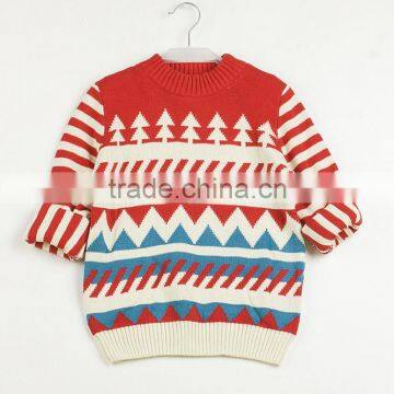 Wholesale Price Stock Children Knitting Sweater Knitwear With Pattern Little Kids Spring Clothings