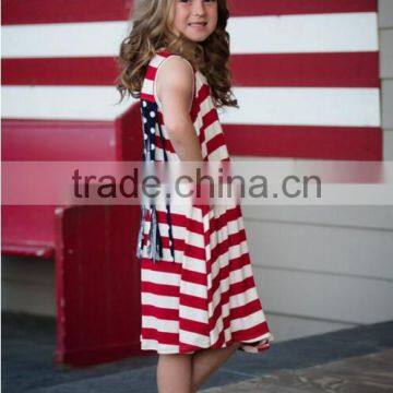 Fashion Baby Girl Summer Dress Children Cotton Dresses Kids Sleeveless Stripe Dresses For Girls photo-2