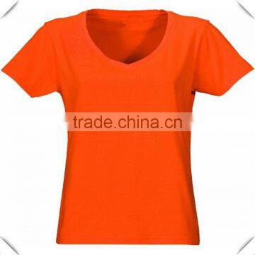 Ladies Heavy cotton Super sports Club V-Neck T-Shirt custom made with logo printed or sublimation printing OEM service