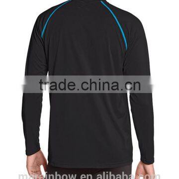 Dri-Fit Performance Raglan Long Sleeve T Shirt Jacket Top Quarter Zipper Pullover Jacket Black Plain Sports Top photo-2