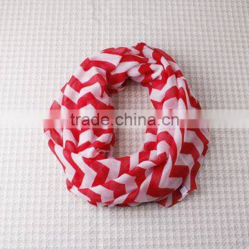 Red chevron cotton scarf women winter scarf