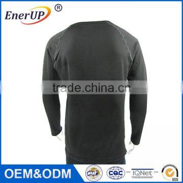 Cycling Clothing Sport Crew Neck Moisture Wicking Long Sleeve Compression Shirt for Men photo-3