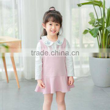 S60617B 2017 New Autumn Baby Girl Dress Cotton v Neck Summer Casual Clothers for 3-8 Y photo-2