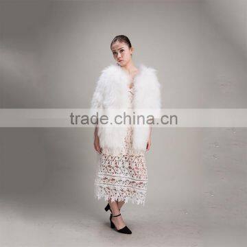 Myfur White Raccoon Fur Jacket Women Warm Winter Fur Jacket for Girls photo-4