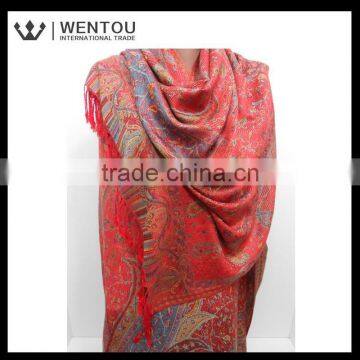 Oversized Soft Red Pashmina Scarf photo-4