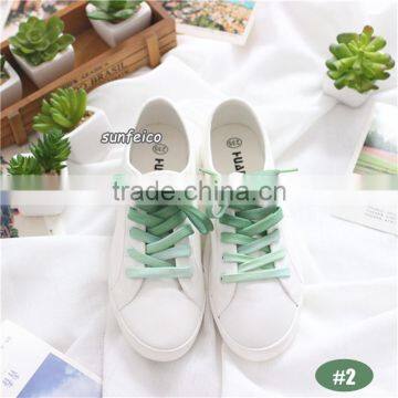 8mm Flat Tie Dry Laces~In Stock Gradient Rainbow Color Shoelaces~Polyester Printing Laces For Sneakers~Amazon Suppliers photo-2