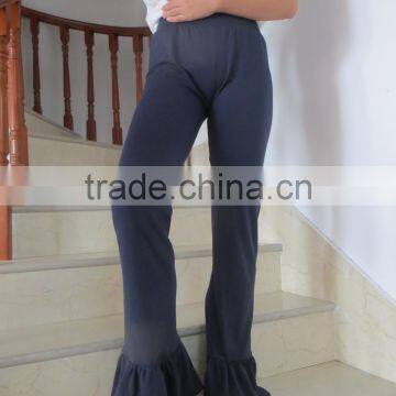 XF-234 unique hign quality organic cotton women yoga ruffle pants