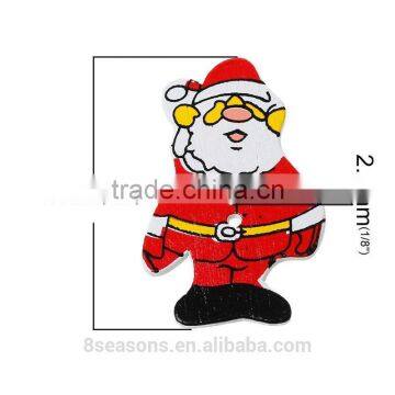 Cheap Mixed Order Accepted Christmas Santa Claus Two Holes Wood Button photo-3