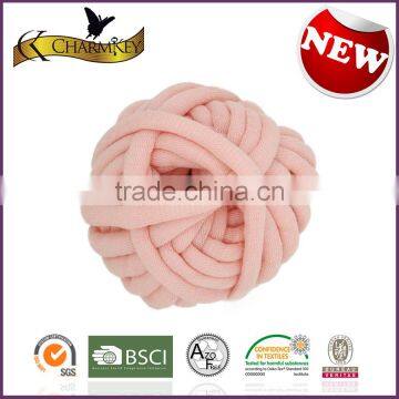 Charmkey Thick Yarn 100% Polyester Quick Knitting Yarn Core Spun Yarn for Blanket