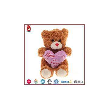 Plush Teddy Bear With Embroidered Heart