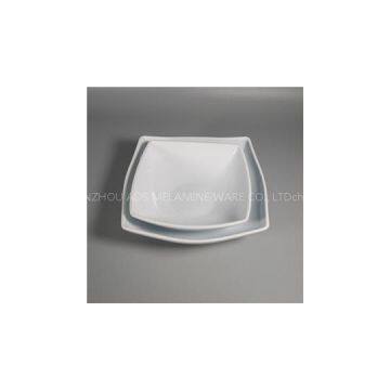2pcs Of Hotel Appetizer Square Melamine Serving Bowl Set
