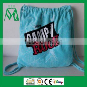 Drawstring towel bag plain cotton for beach