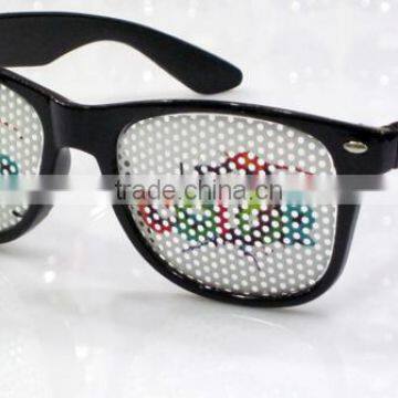 cheap pinhole sticker promotion sunglasses solid color frame party sunglasses DLC9010