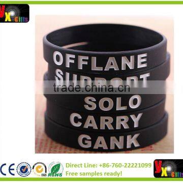 silicone bracelet fill quality intaglio bracelet Carry Gank Solo Support Offlane wristbands mix package