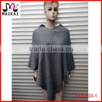 Wholesale 2014 women's winter hot fashion poncho with sequin