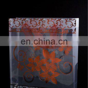 Hot stamping clear plastic resealable drawstring gift bag