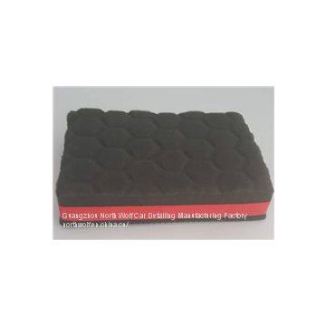 Car Care Clean Double Face Use Clay Sponge Red Color photo-2