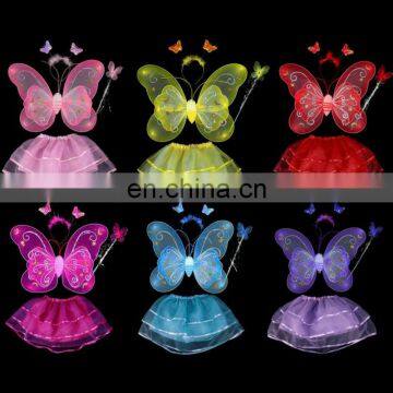 DWN-0247 Colorful butterfly wings set / Wings Headband Wand Tutu