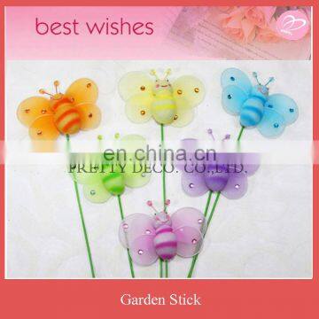 Artificial nylon bee ,stuff bee garden stick,silk bee stick