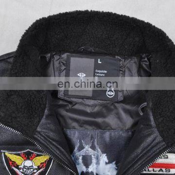 2015 Latest Fashion Men Warm Leather Motorcycle Jacket photo-4