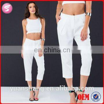 New Fashion Latest Design Ladies Short Jeans Pants For Girls Wholesale White Pants