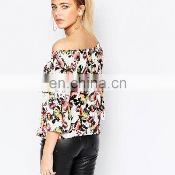 High Quality Spandex Office Lady's Blouse and Skrit Uniform Latest Fashion Blouse Design photo-2