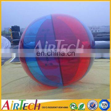 Transparent inflatable beach ball for sea