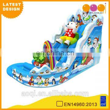 2015 AOQI newest design cheap price Arctic ocean outdoor inflatable pool water slide for kids