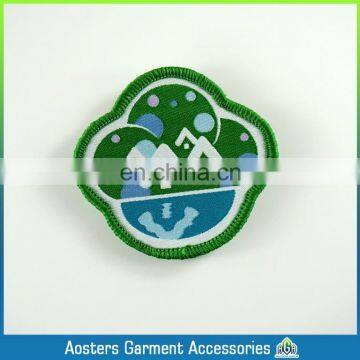 3 d Woven Lable Printing Patch Badge Embroidery Badges Embroidered Flower Applique Badge photo-4