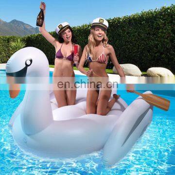 2016 New Type White Inflatable Swan, 200cm Large Inflatable Water Floats, Pool Float photo-3